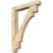 Ekena Millwork Merced Craftsman Rough Sawn Bracket w/ Offset Brace, Douglas Fir, 6"W x 36"D x 48"H BKT0604X36X48MRC04RDF - alternate 1